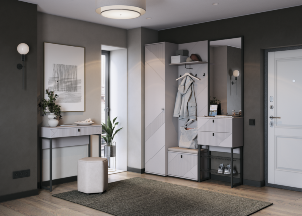 Прихожая Кашемир Пуфик шестиуголный МЛЕК (кашемир/Neo 02)