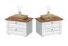 Спальный гарнитур Валенсия Тумбы прикроватные (в компл. 2шт, цена указана за 1ед.) МИФ (Белый, белый)