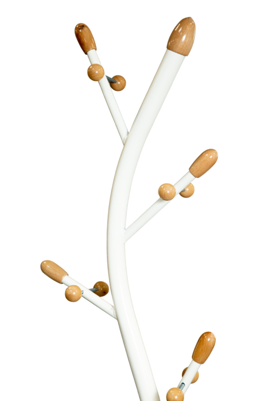 Вешалка Моэ (NM-6209) КНР (Белый.  Метал. трубка + мраморное основание, 17 мест)