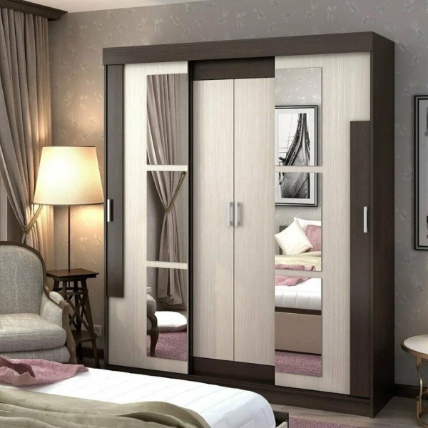 Фея Шкаф-купе 1600 СТЕНД (БЕЛФОРТ/ВЕНГЕ (1,598х2,1х0,52))