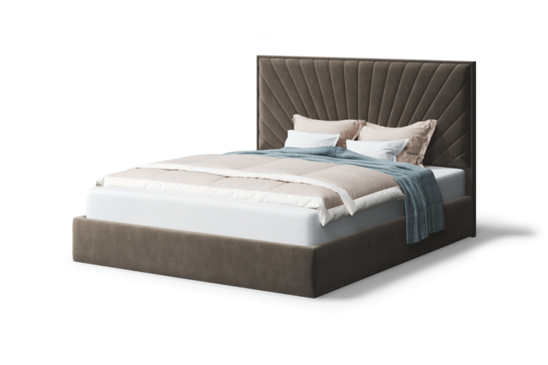 Кровать НА опоре Леона 1200 МЛЕК (бренди лайт 29/коричневый)