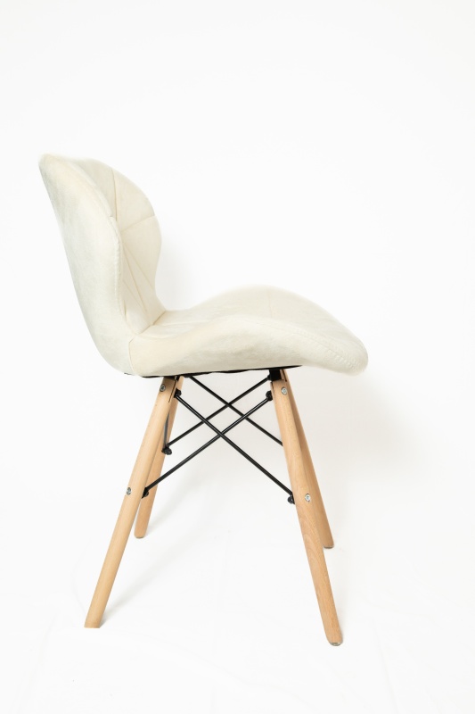 Стул Манжера КНР (бархатный стул, деревянные ножки, металлический каркас 59 бежевый)