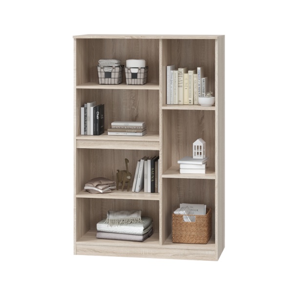 Гостиная Лори Шкаф для книг 2-х дверный МЛЕК (Дуб сонома/Белый(950*1440*450) СНЯТ)