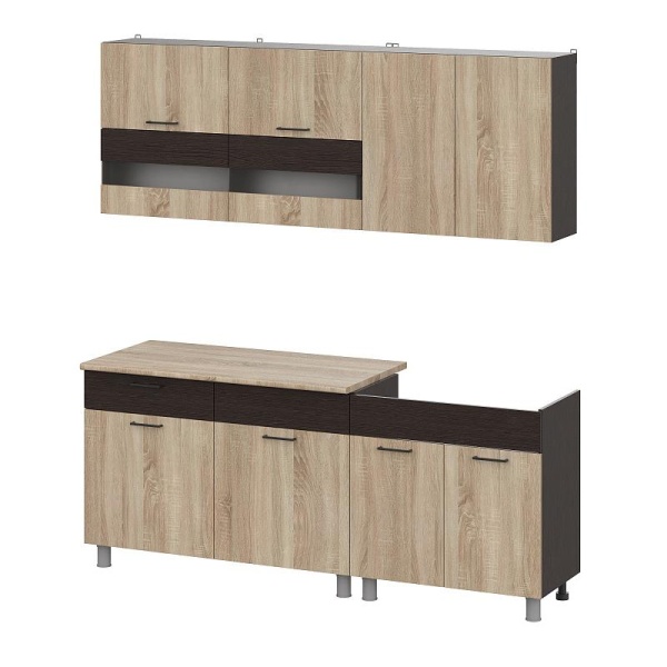 Кухонный гарнитур Босфор (2000) SV-мебель (Дуб Венге/Дуб Сонома)