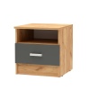 Детская серия Мартина Тумба прикроватная 1ящ. (штучно) МИФ (Графит, Дуб крафт золото)