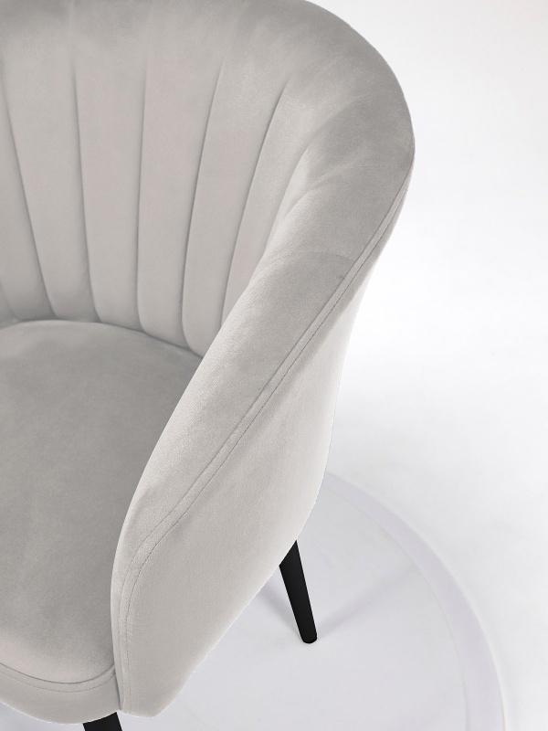 Стул Версаль ПАМИР (F81 Светло-серый/Черная опора)