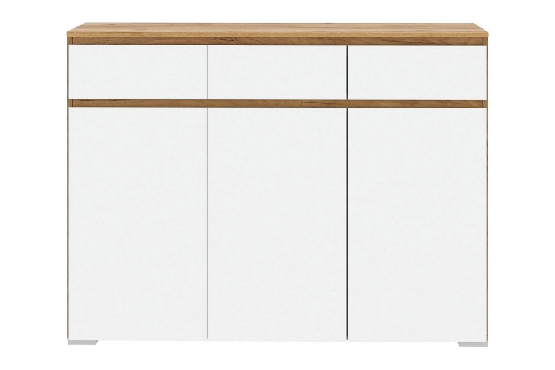 Гостиная Гретта Комод 3С3Я ПАМИР (Крафт золотой-Белый)