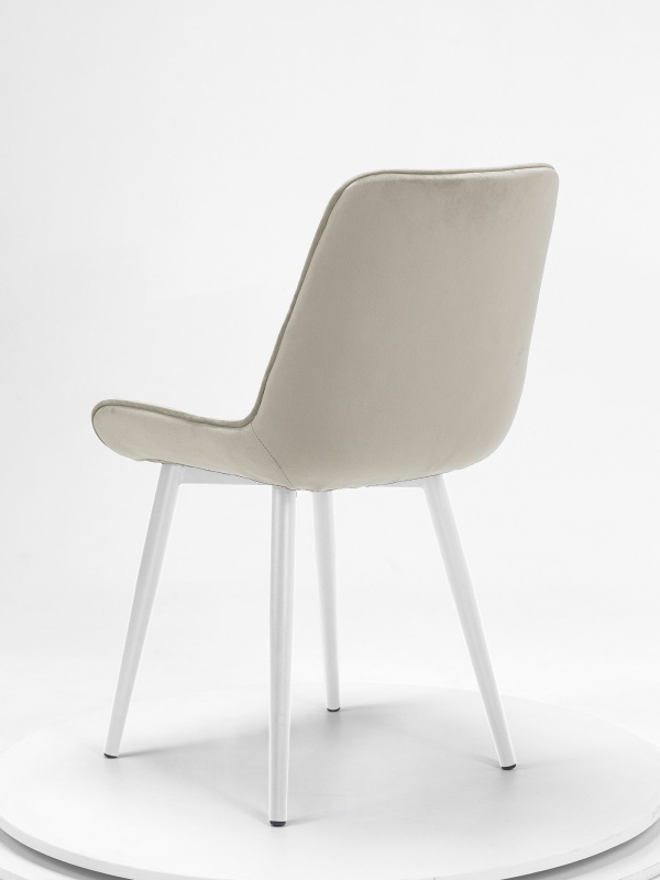 Стул Румба ПАМИР (F06 Светло-бежевый/Белая опора)