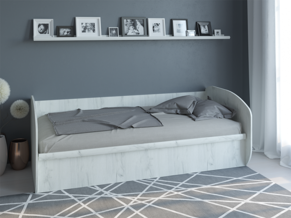 Кровать КД-1.8 с ПМ РОСТОК (Дуб крафт белый)