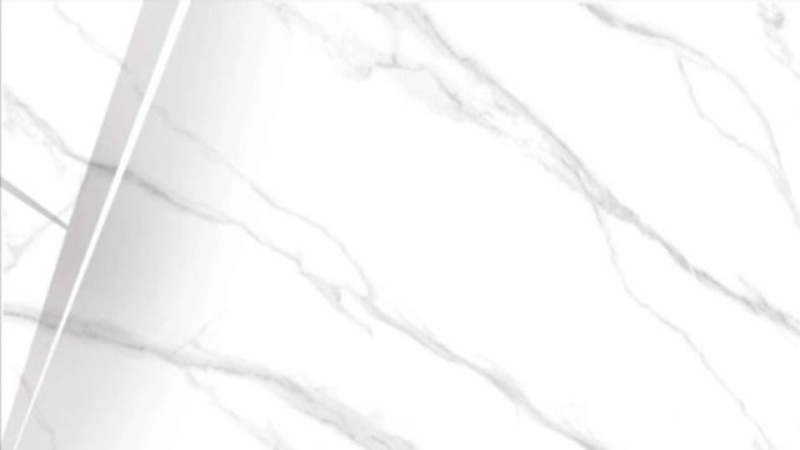 Стол Бахус Керамика 1000 Ваша Мебель (керамика 23ВG Oriental Aoxue мрамор белый глянец, мдф+пленка черный,каркас МУАР черный (d=1000(1320)))